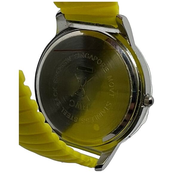 AVON Counting Critters Yellow Quartz Watch Silver Tone Stretch Band Untested - Picture 7 of 8